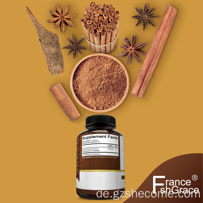 Ceylon -Zimt -Ergänzung Antioxidantes Zimtkapseln